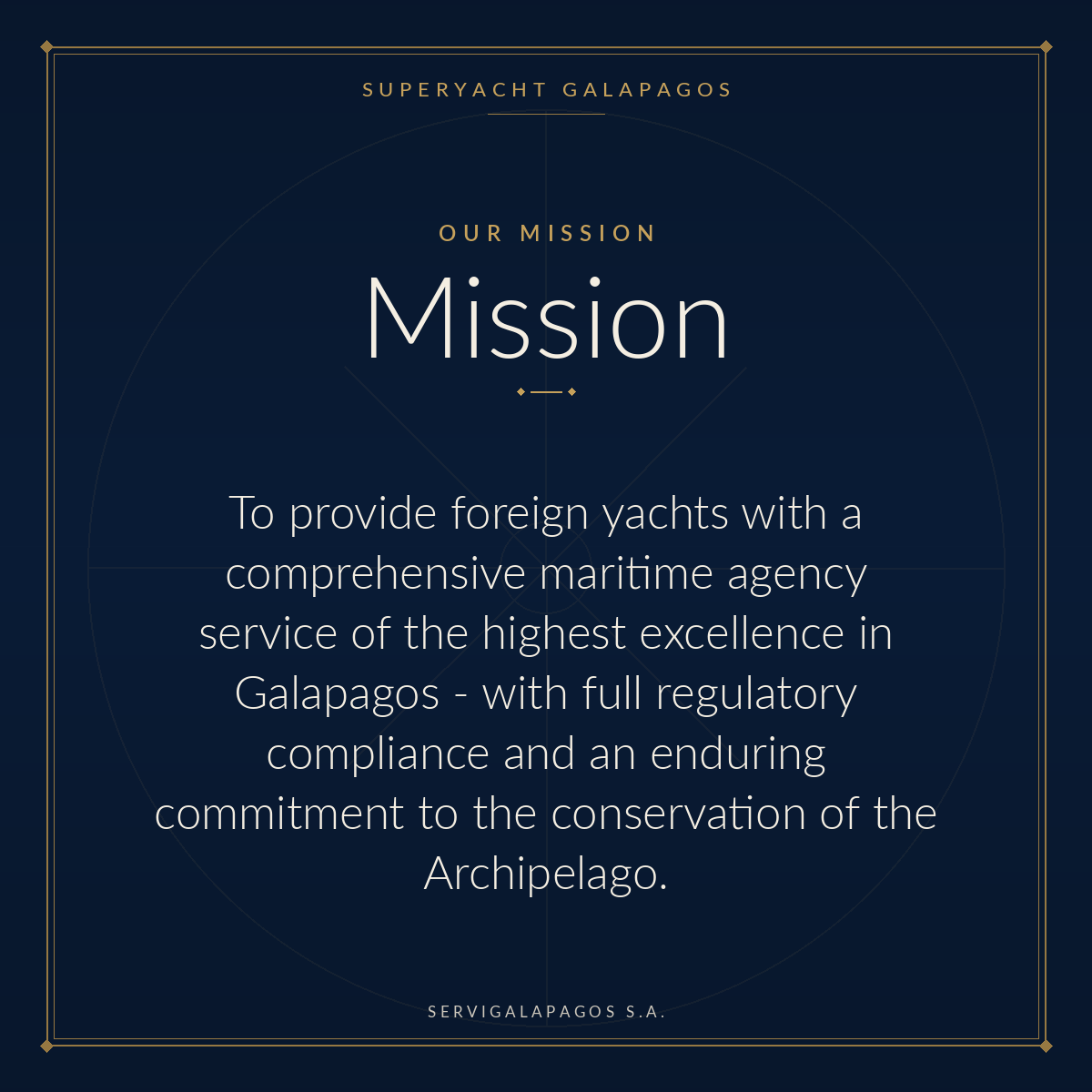 Mission superyacht galapagos