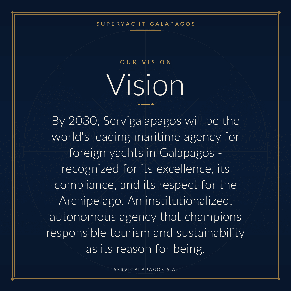 Vision superyacht galapagos